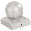 Pallon muotoiset tolpan kärjet 6 kpl galvanoitu metalli 81x81mm