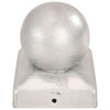 Pallon muotoiset tolpan kärjet 6 kpl galvanoitu metalli 81x81mm