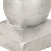 Pallon muotoiset tolpan kärjet 6 kpl galvanoitu metalli 81x81mm