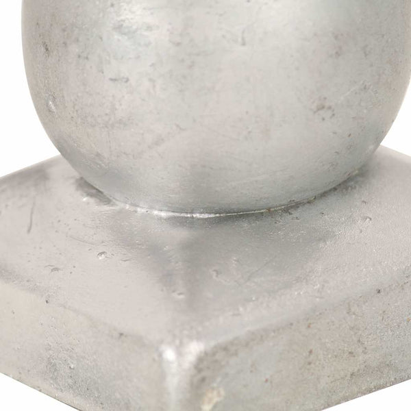 Pallon muotoiset tolpan kärjet 6 kpl galvanoitu metalli 81x81mm