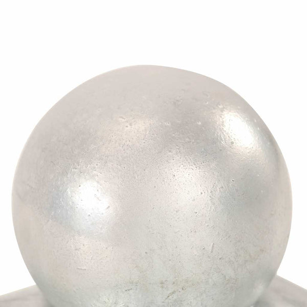 Pallon muotoiset tolpan kärjet 6 kpl galvanoitu metalli 81x81mm