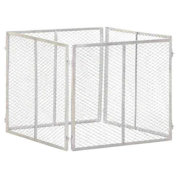 Puutarhakomposti 85x85x70 cm galvanoitu rauta
