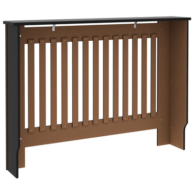 Lämpöpatterin suoja musta 112x19x81,5 cm MDF