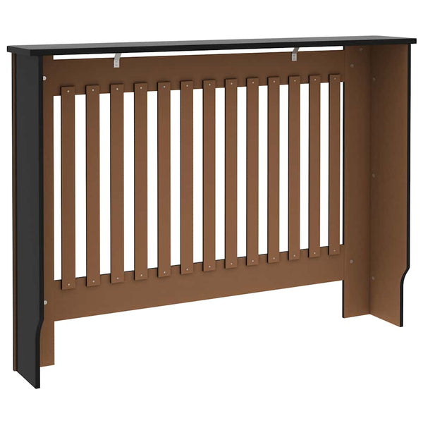 Musta lämpöpatterin suoja Eliss 112x19x81,5cm (mdf)