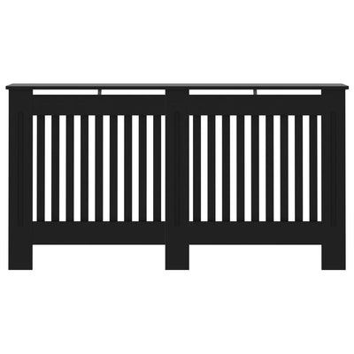 Lämpöpatterin suoja musta 152x19x81,5 cm MDF