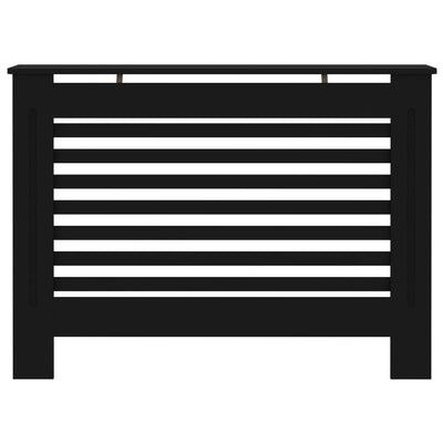 Lämpöpatterin suoja musta 112x19x81,5 cm MDF