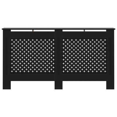 Lämpöpatterin suoja musta 152x19x81,5 cm MDF