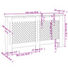Lämpöpatterin suoja MDF 152x19x81,5 cm