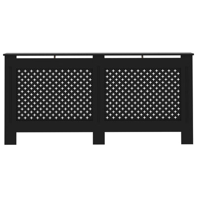 Lämpöpatterin suoja musta 172x19x81,5 cm MDF