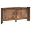 Lämpöpatterin suoja musta 172x19x81,5 cm MDF