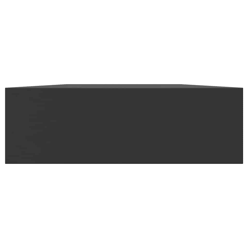 Musta kelluva seinähylly vetolaatikolla Eustrela 80x25x8cm