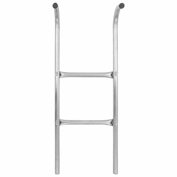 2-askelmaiset trampoliinin tikkaat teräs hopea 72 cm (sopii 65 cm korkealle)