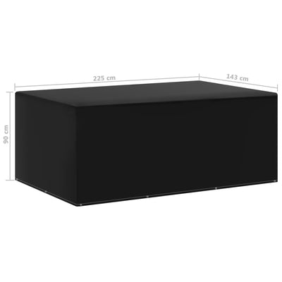 Puutarhakalusteiden suoja Editka 143x225x90cm (7 purjerengasta)