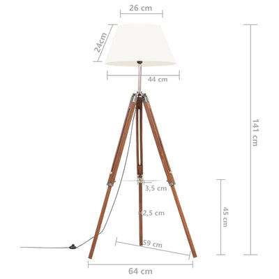 Kolmijalkavalaisin hunajanruskea ja valk. täysi tiikki 141 cm