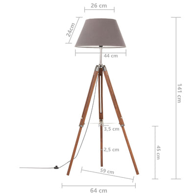 Kolmijalkavalaisin hunajanruskea ja harmaa täysi tiikki 141 cm