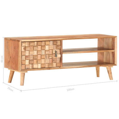 TV-taso 100x35x40 cm täysi akaasiapuu