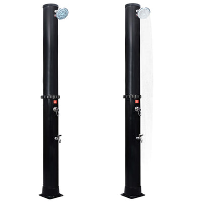 Aurinkolämmitteinen ulkosuihku, suihkupää ja hana Iralie 40 l