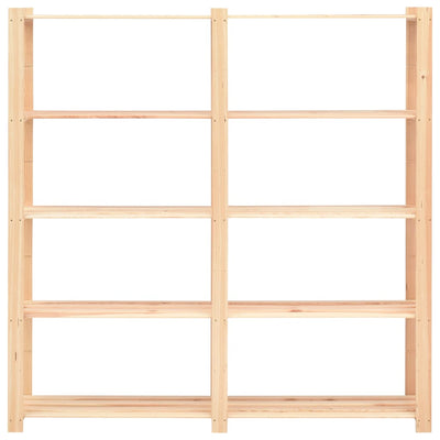 5-kerroksiset varastohyllyt 2kpl 170x38x170cm täysi mänty 500kg