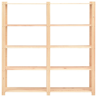5-kerroksiset varastohyllyt 5kpl 170x38x170cm täysi mänty 500kg