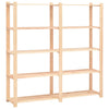 5-kerroksiset varastohyllyt 10 kpl 170x38x170cm täysmänty 500kg