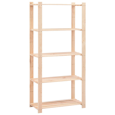 5-kerroksiset varastohyllyt 3 kpl 80x38x170cm täysi mänty 250kg