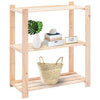 3-kerroksiset varastohyllyt 2 kpl 80x38x90 cm täysi mänty 150kg