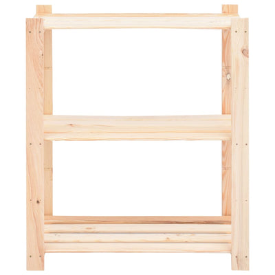 3-kerroksiset varastohyllyt 2 kpl 80x38x90 cm täysi mänty 150kg
