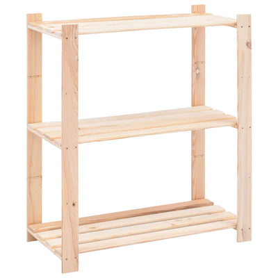 3-kerroksiset varastohyllyt 3 kpl 80x38x90 cm täysi mänty 150kg