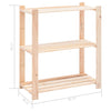 3-kerroksiset varastohyllyt 3 kpl 80x38x90 cm täysi mänty 150kg