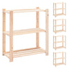 3-kerroksiset varastohyllyt 5 kpl 80x38x90 cm täysi mänty 150kg