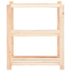 3-kerroksiset varastohyllyt 10 kpl 80x38x90cm täysi mänty 150kg