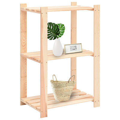 3-kerroksiset varastohyllyt 2 kpl 60x38x90 cm täysi mänty 150kg