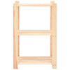 3-kerroksiset varastohyllyt 2 kpl 60x38x90 cm täysi mänty 150kg