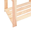 3-kerroksiset varastohyllyt 2 kpl 60x38x90 cm täysi mänty 150kg