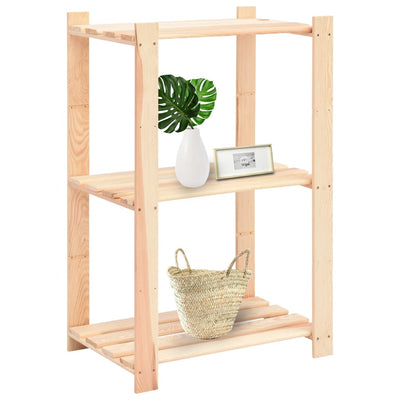 3-kerroksiset varastohyllyt 10 kpl 60x38x90cm täysi mänty 150kg