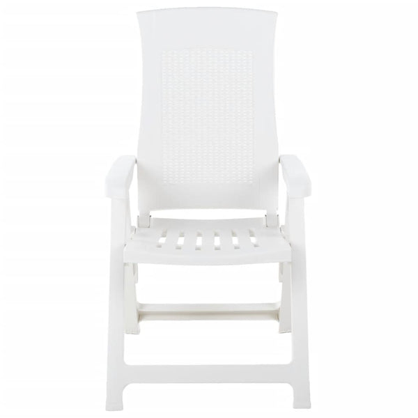 Valkoinen puutarhan nojatuolit Vilea (2 kpl muovi)