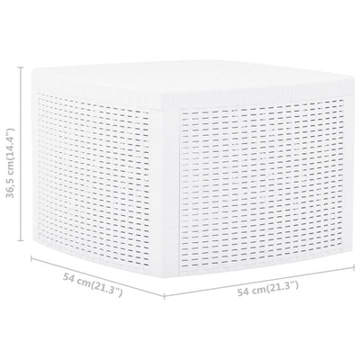 Valkoinen sivupöytä Vladiana 54x54x36,5cm (muovi)