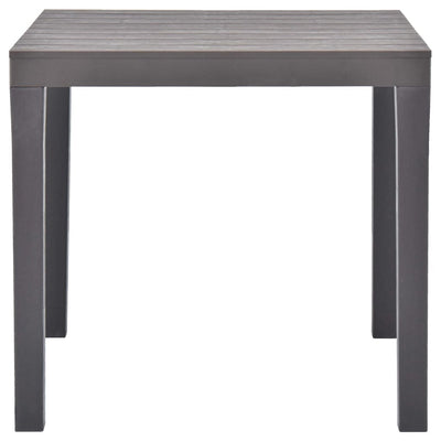 Puutarhapöytä mokka 78x78x72 cm muovi