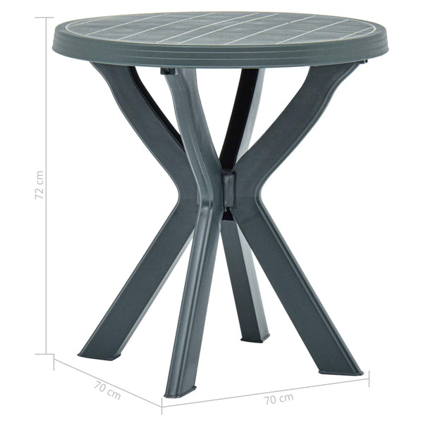 Vihreä bistropöytä Filippo Ø70cm (muovi)
