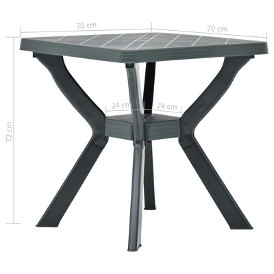 Bistropöytä antrasiitti 70x70x72 cm muovi
