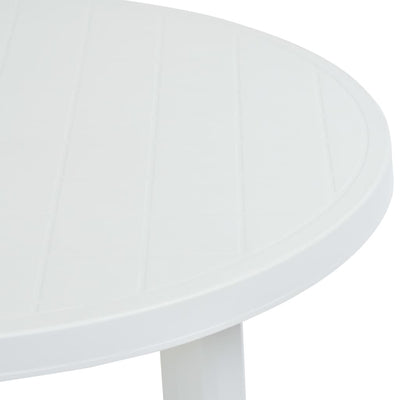 Puutarhapöytä valkoinen 89 cm muovi