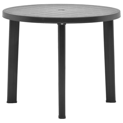 Puutarhapöytä antrasiitti 89 cm muovi