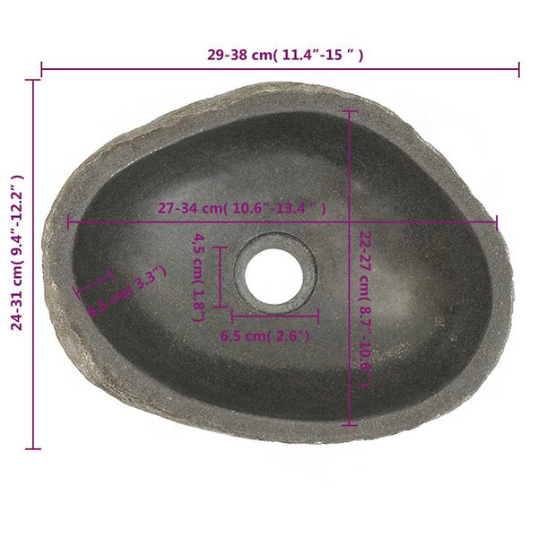 Pesuallas jokikivi soikea Roth 29-38cm