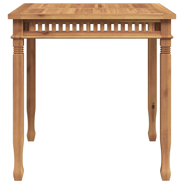 Puutarhan ruokapöytä 80x80x80 cm täysi tiikki