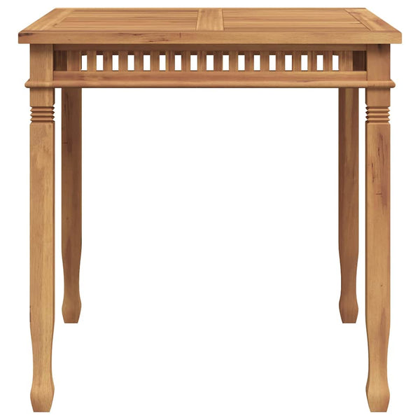 Puutarhan ruokapöytä 80x80x80 cm täysi tiikki
