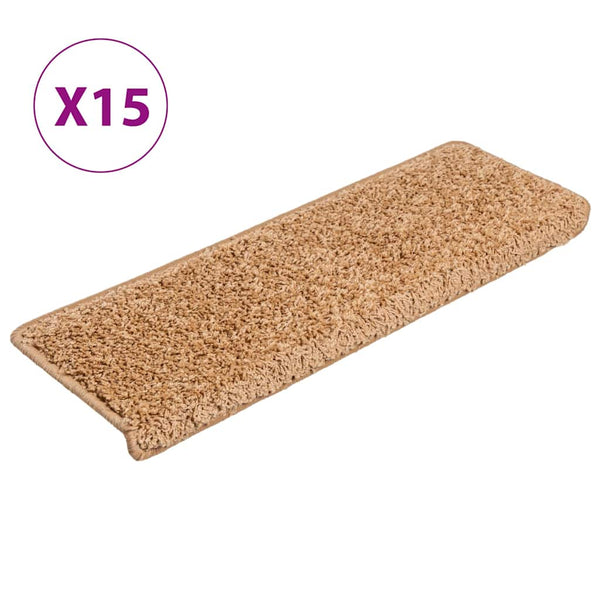 Porrasmatot 15 kpl 65x21x4 cm Beige Suorakulmainen Reuna