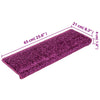 Porrasmatot 15 kpl 65x21x4 cm violetti
