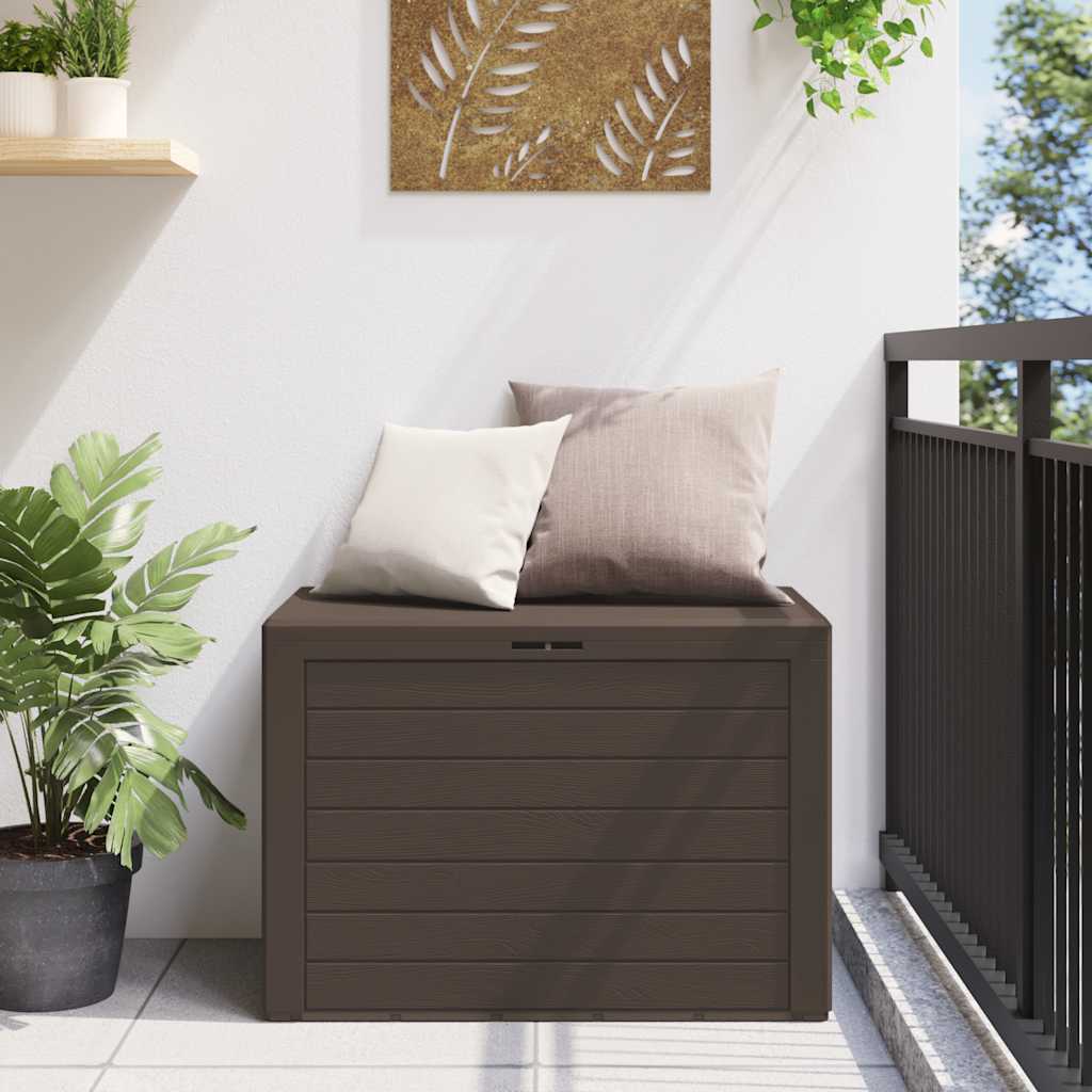 Ruskea puutarhan varastoarkku Elvera 78x44x55cm
