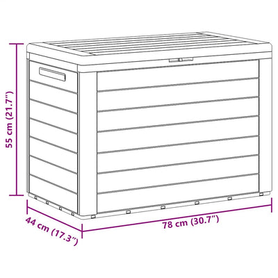 Antrasiitti puutarhan varastoarkku Elvera 78x44x55cm