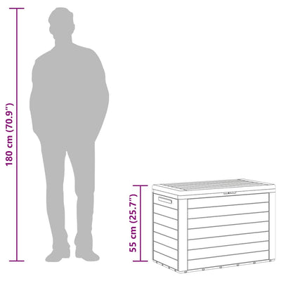 Antrasiitti puutarhan varastoarkku Elvera 78x44x55cm
